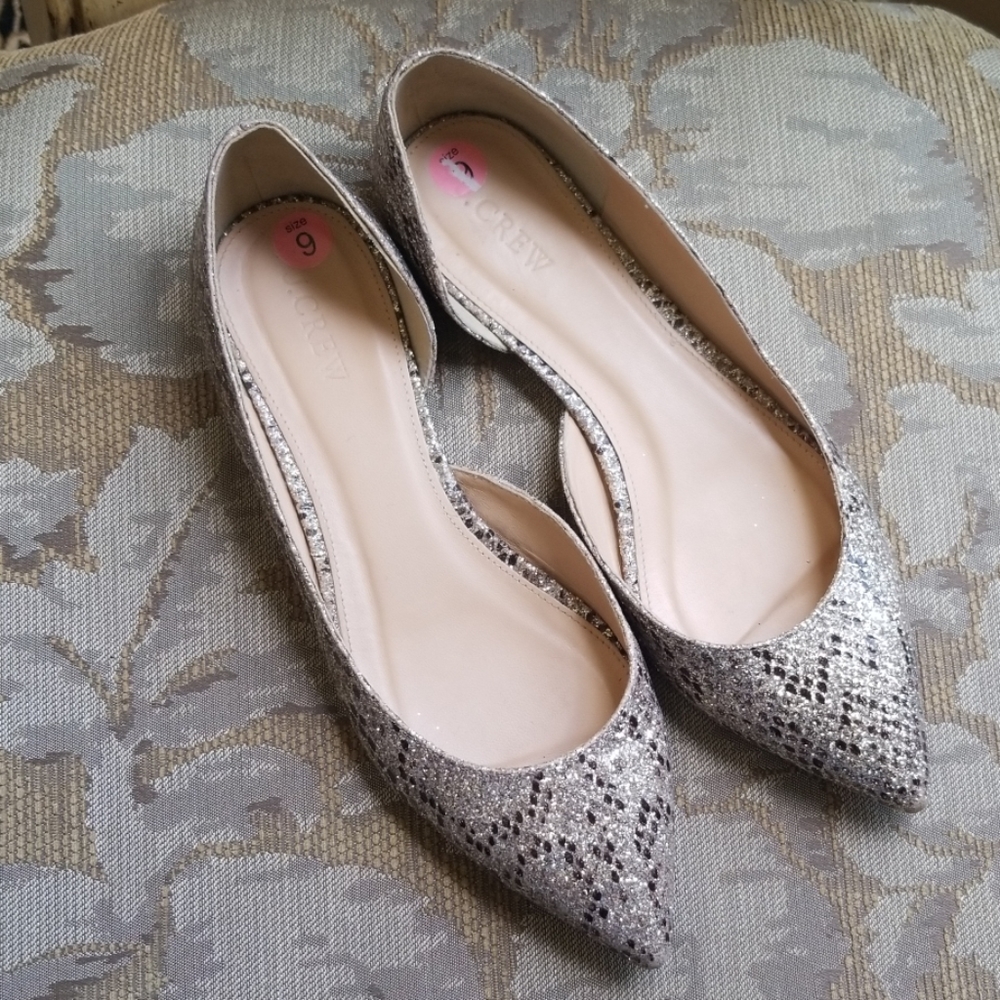 J. Crew Audrey glitter flats